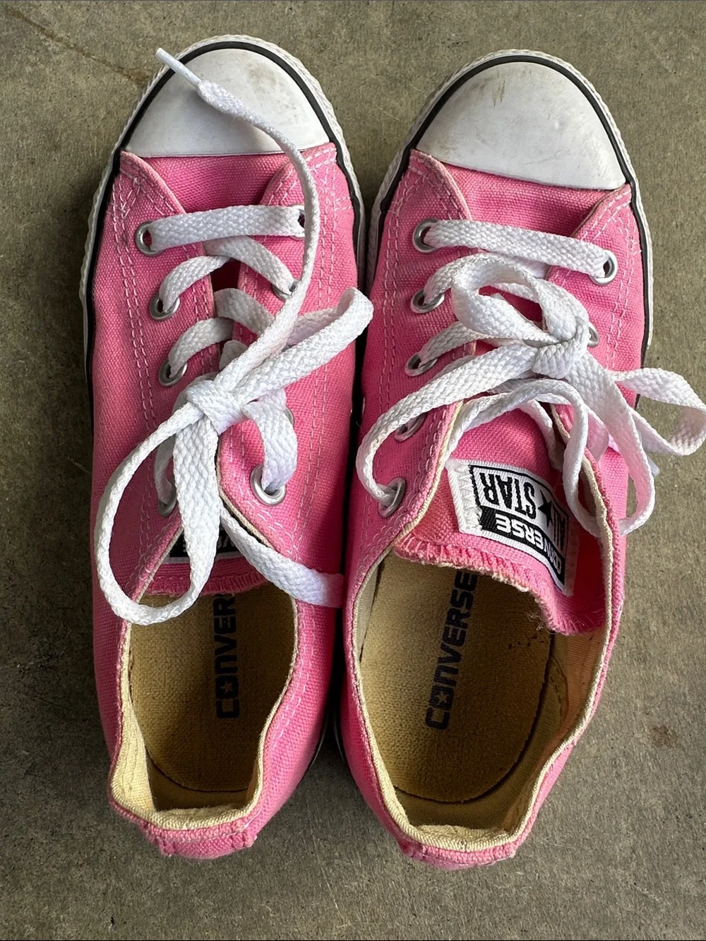 Converse All Stars Kids Pink Low Top Sneakers size 1